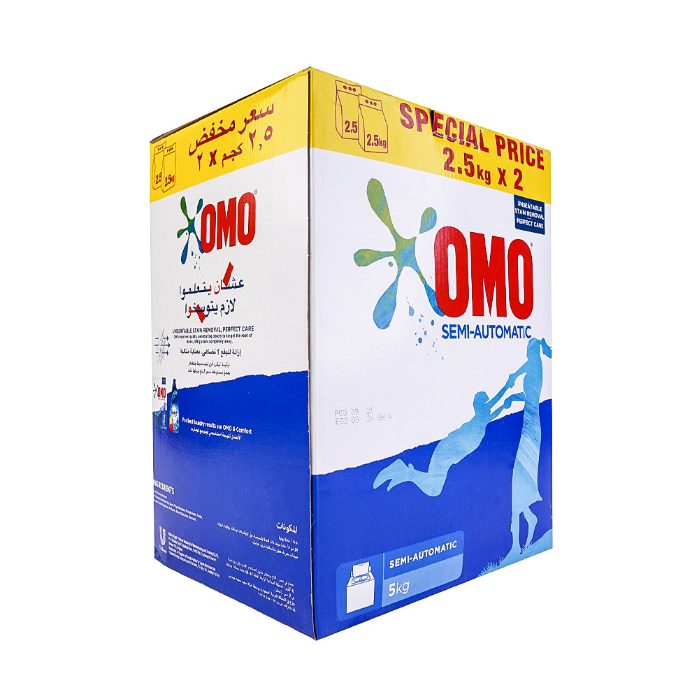 OMO WASHING POWDER SEMI AUTOMATIC BLUE 5 KG