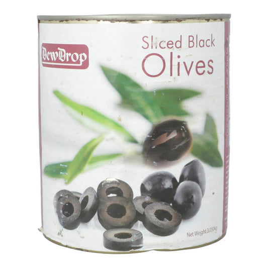 DEW DROP OLIVES BLACK SLICE TIN 2500 GM