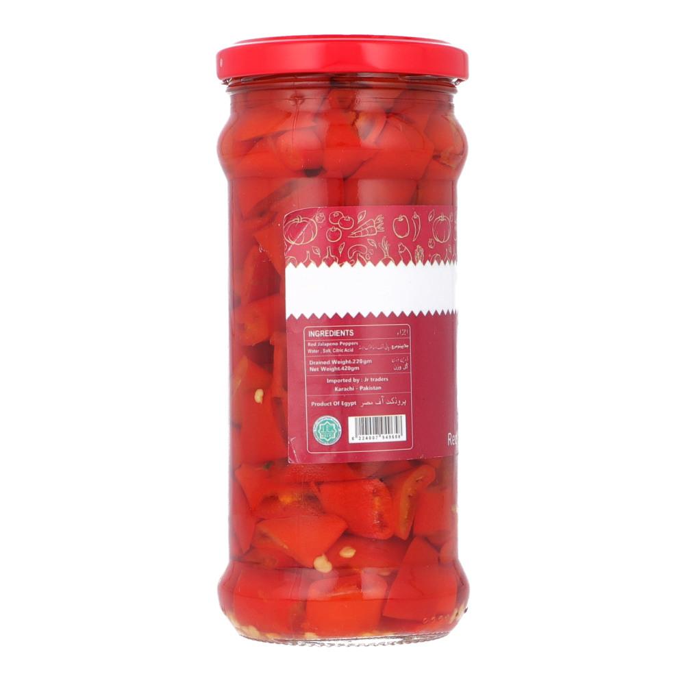 DEW DROP PICKLE JALAPENO SLICED RED 420 GM