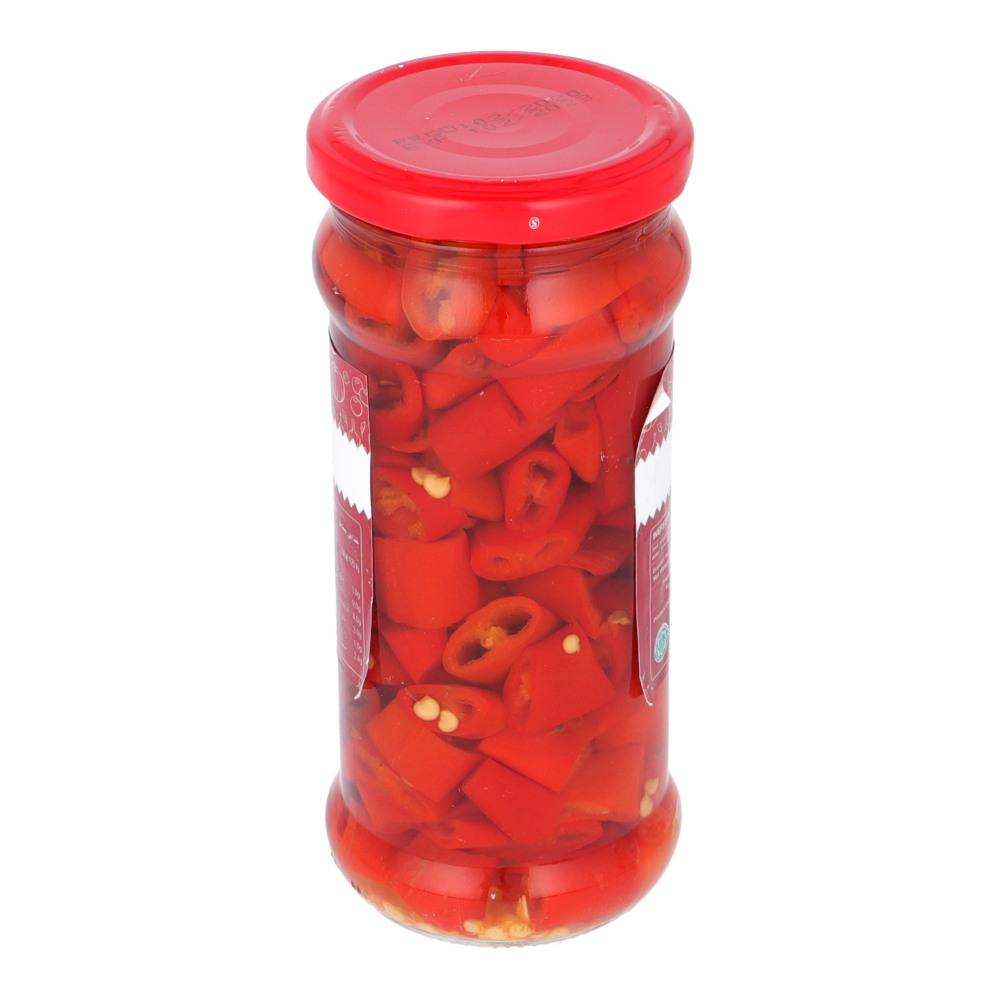 DEW DROP PICKLE JALAPENO SLICED RED 420 GM