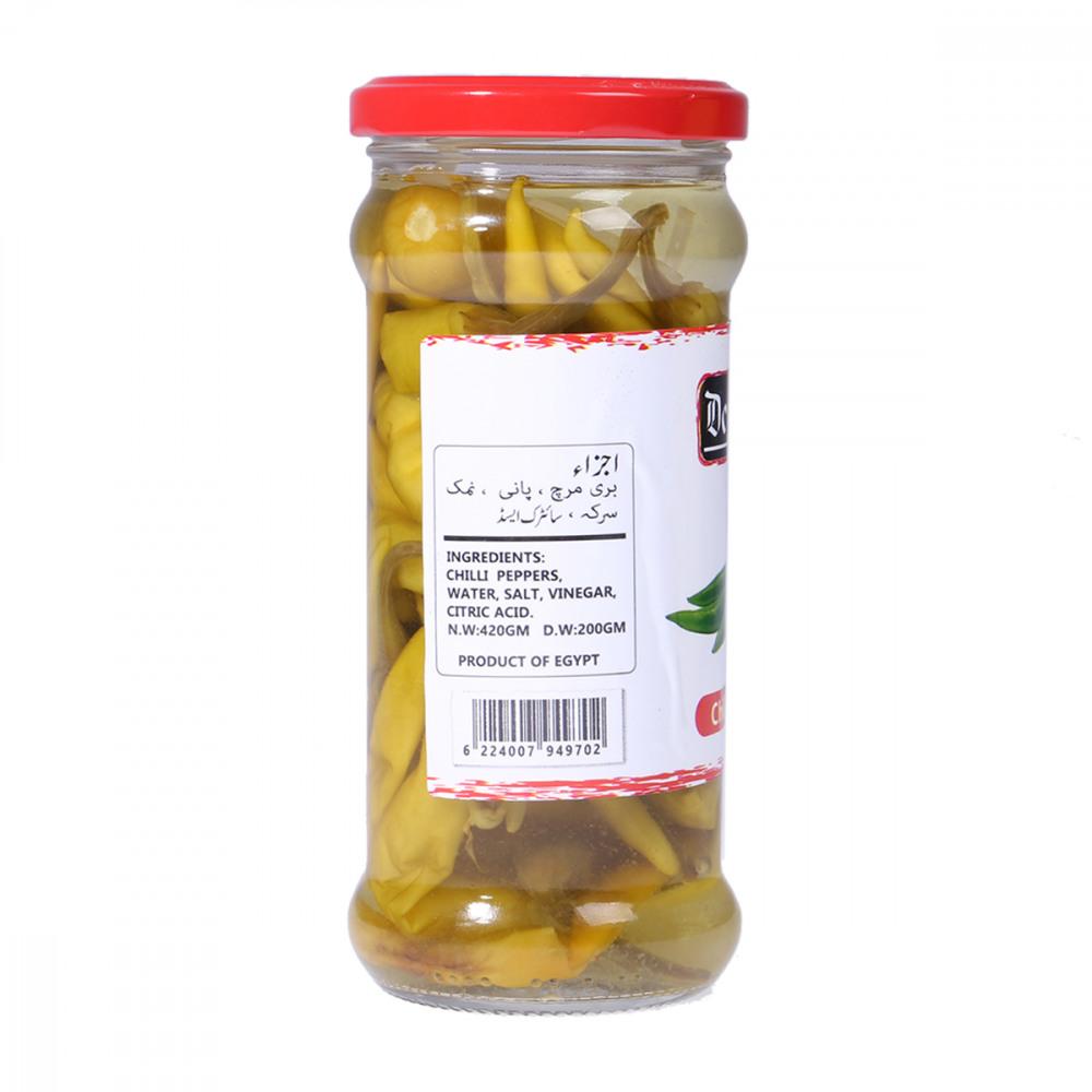 DEW DROP PICKLED GREEN CHILLI 420 GM