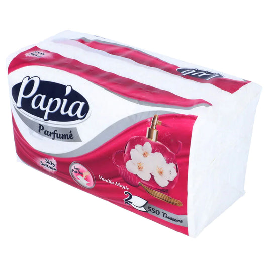 PAPIA FAICAL TISSUE VANILLA MAGIC SILKY SOFTNESS 2PLY