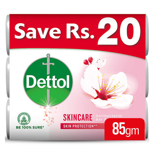 DETTOL ANTIBACTERIAL SOAP SKINCARE SAVE RS: 20 3X85GM