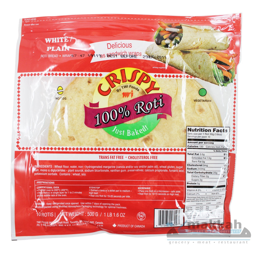 Pure White Roti Crispy Roti White – Arsalan's