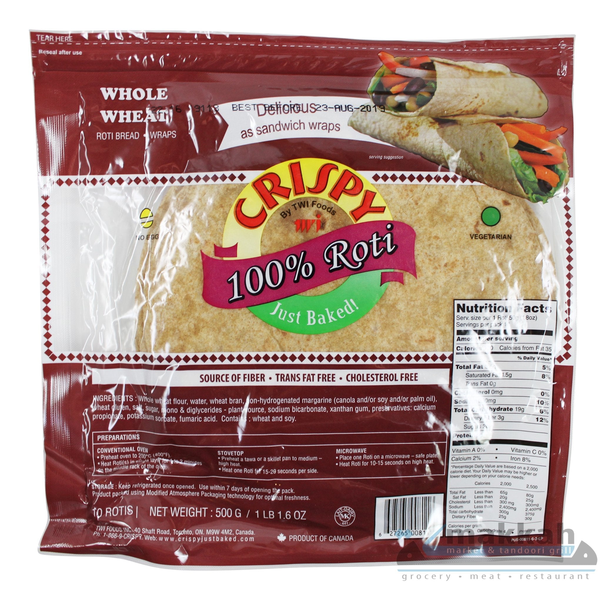 Ansar Roti Crispy Roti Whole Wheat – Arsalan's