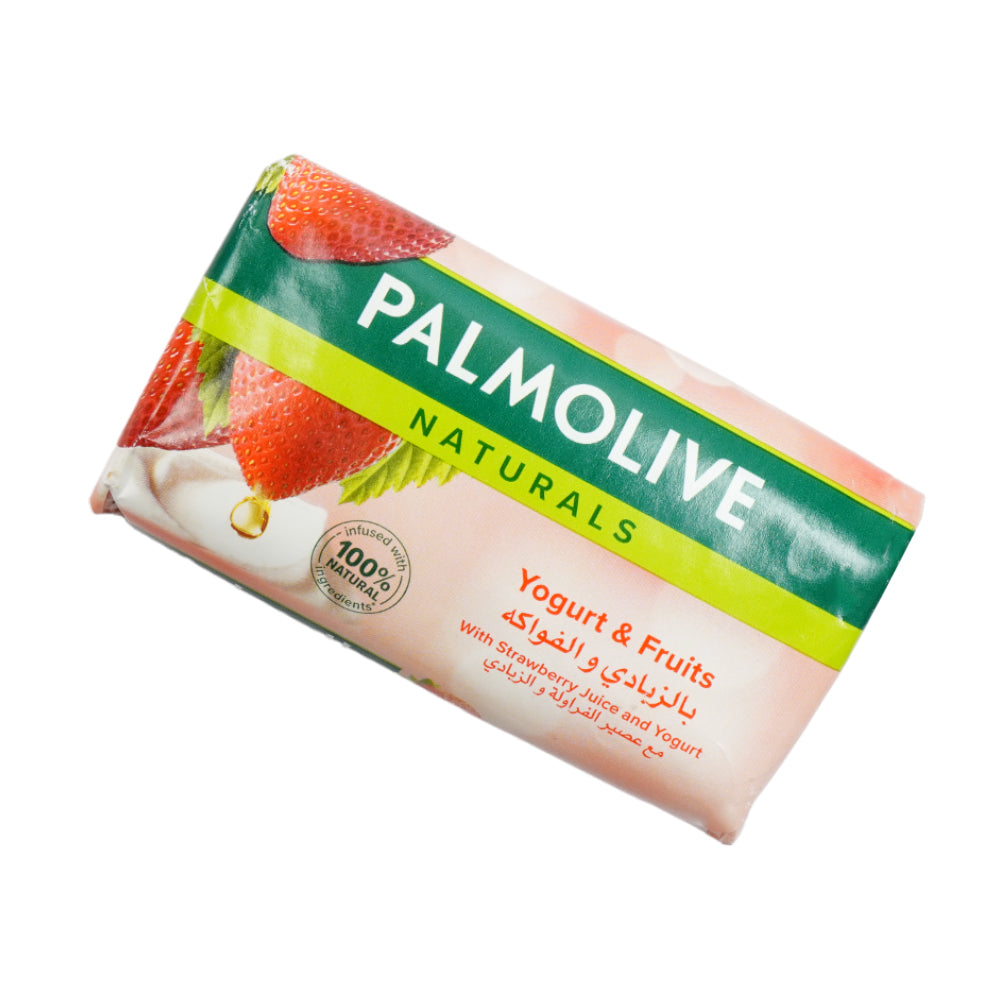 PALMOLIVE SOAP NATURAL YOGURT & FRUITS WITH STRAWBERRY 170GM