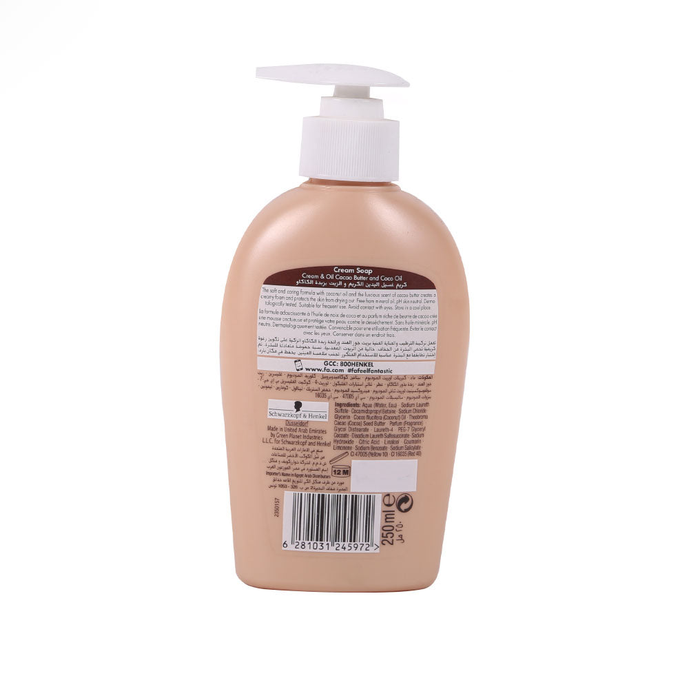 FA CREAM SOAP CREAM & OIL COCOA BUTTER SCENT 250 ML