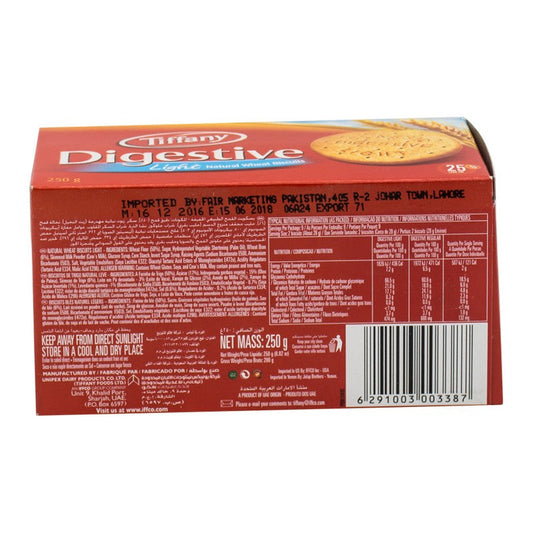 TIFFANY DIGESTIVE BISCUIT LIGHT 250 GM