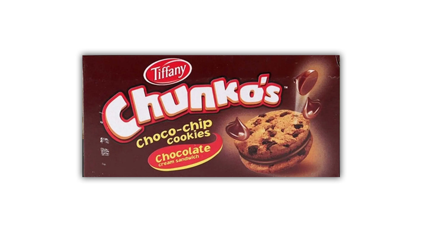 TIFFANY CHUNKOS CHOCO CHIP COOKIES CREAM SANDWICH 43 GM