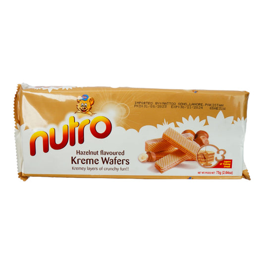 NUTRO WAFERS HAZELNUT FLAVOURED 75 GM