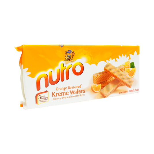 NUTRO CREAM WAFERS ORANGE FLAVOURED 150 GM