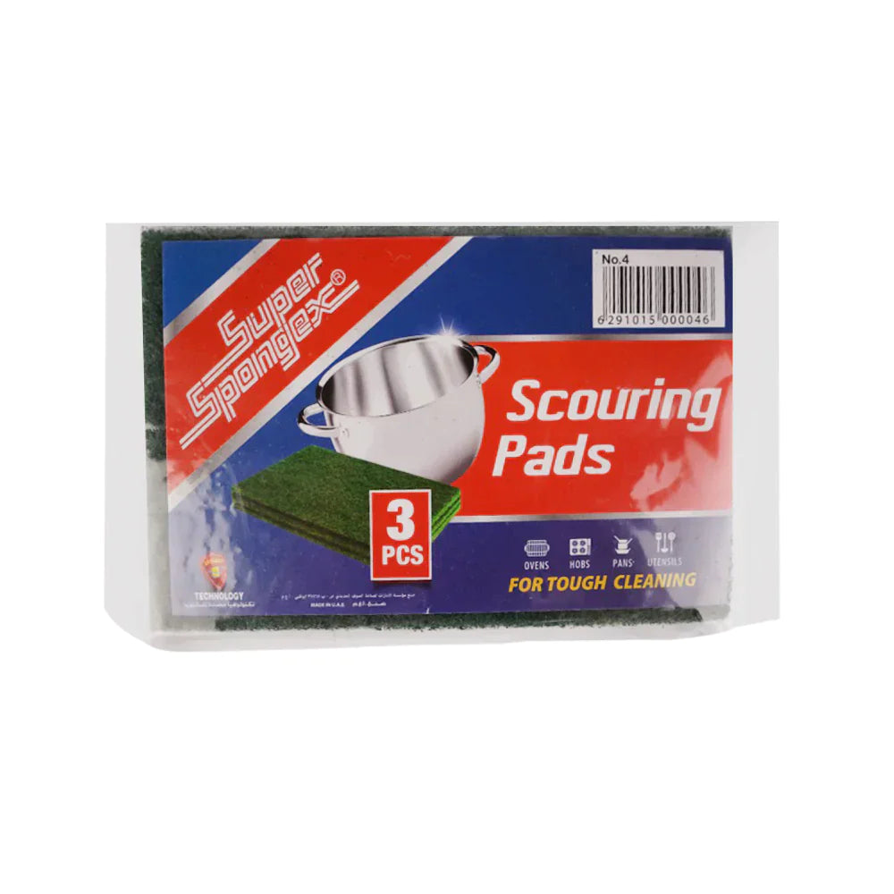 SUPER SPONGEX SCOURING PADS 3PC NO.4