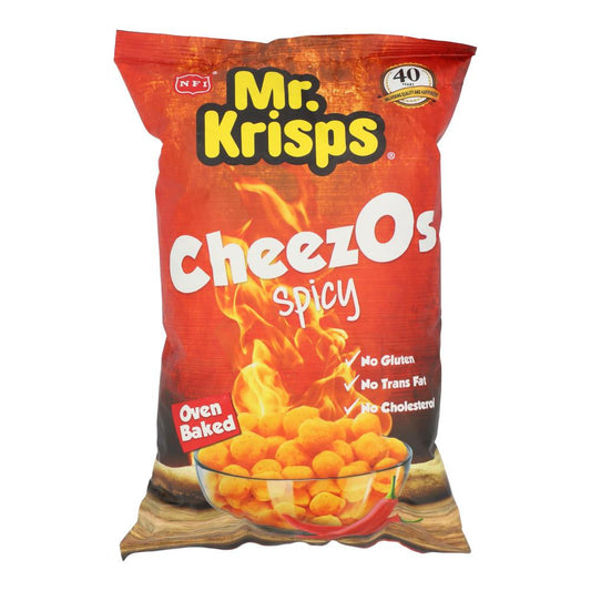 MR.KRISPS CHEEZOS SPICY HOT OVEN BAKED 80 GM