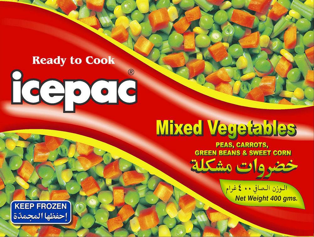 ICEPAC 4 MIX PEAS CARROT GREEN AND SWEET CORN 1 KG