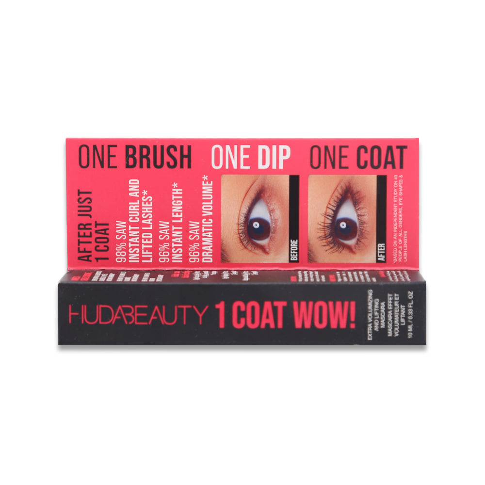 HUDA BEAUTY 1 COAT WOW EXTRA VOLUMIZING & LIFTING MASCARA 10ML