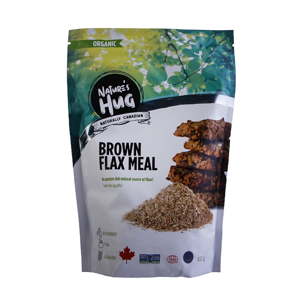 N HUG BROWN FLAX MEAL ORGANIC 450 GM