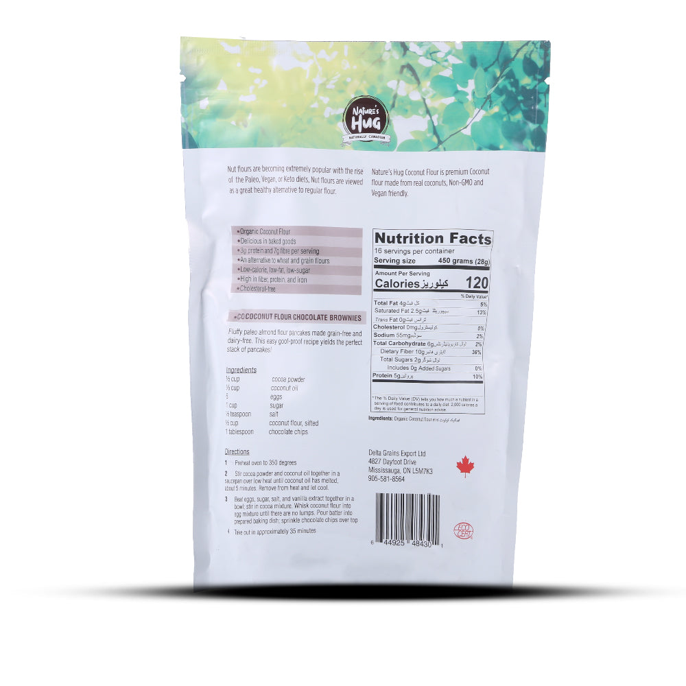 NATURE'S HUG COCONUT FLOUR ORGANIC 454 GM