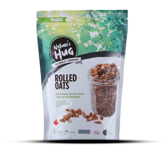 NATURE'S HUG ROLLED OATS REGULAR ORGANIC 600 GM