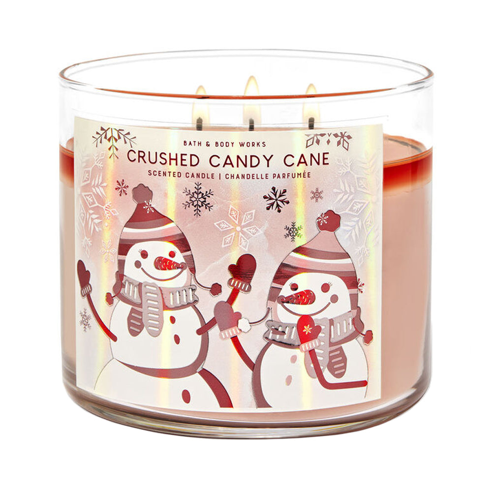 BBW CRUSHED CANDY CANE 3-WIK CANDLE