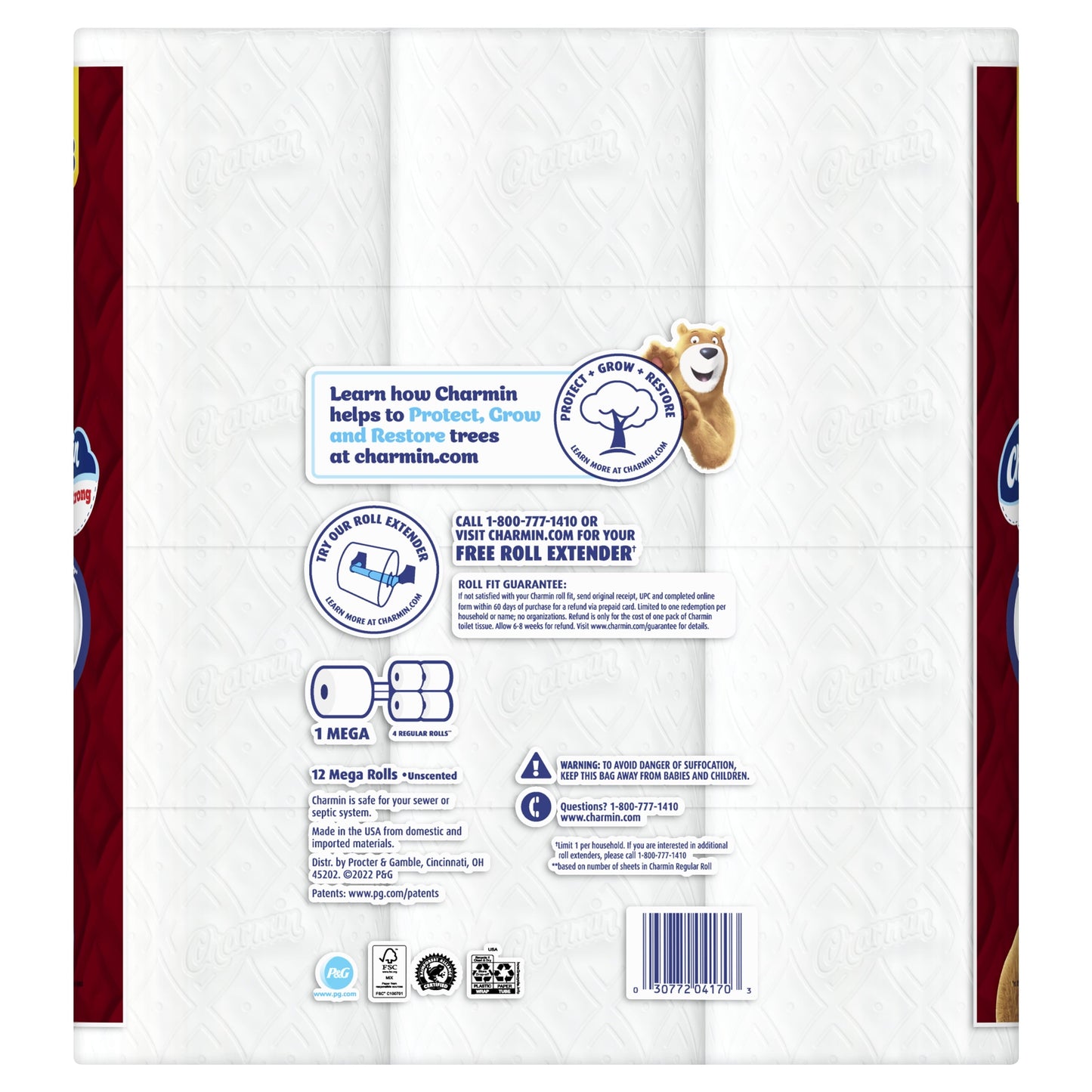 Charmin Ultra Strong Toilet Paper, 12 Mega Rolls