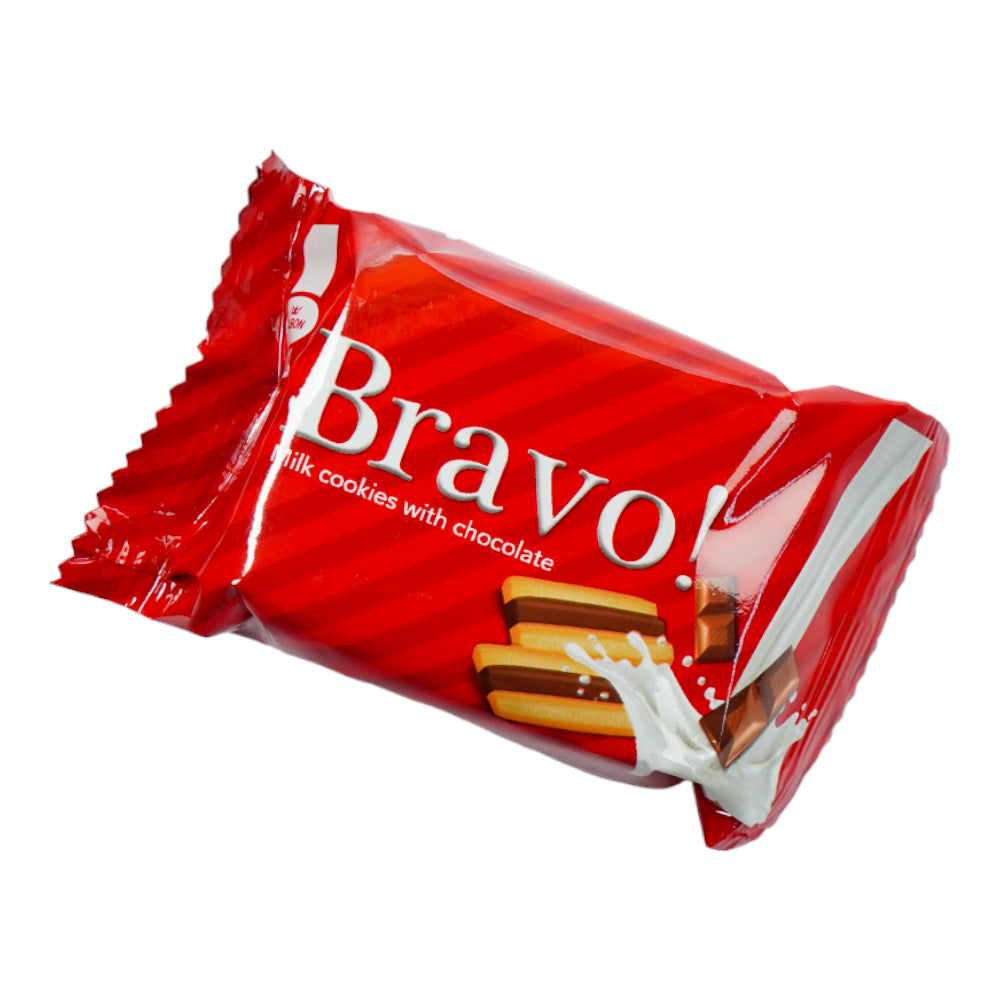 KOLSON BRAVO MILK COOKIES WITH CHOCOLATE 22 GM