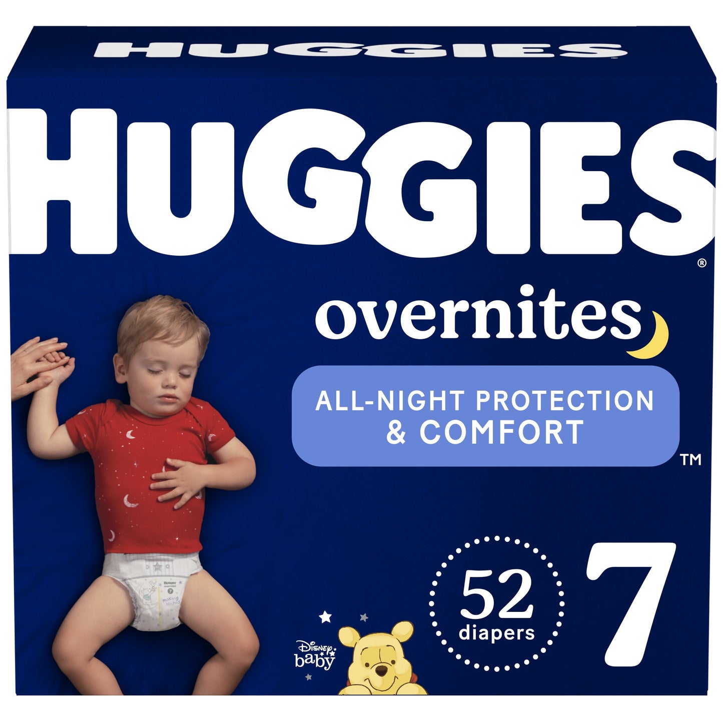 Huggies Overnites Nighttime Diapers, Size 7, 52 Ct