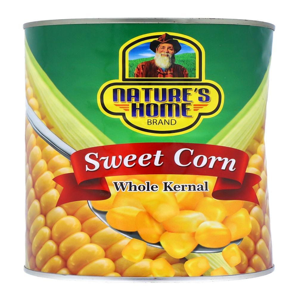 NATURES HOME SWEET CORN WHOLE KERNAL TIN 2500 GM