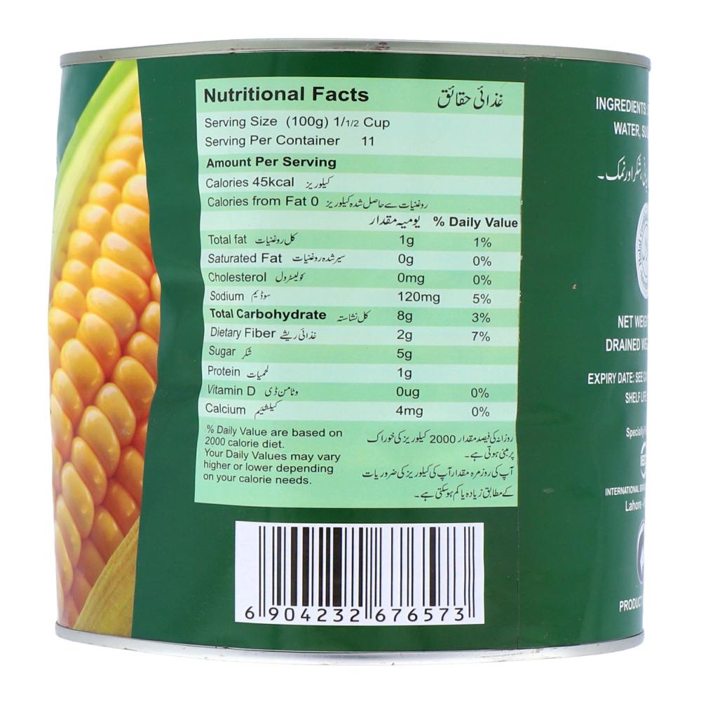 NATURES HOME SWEET CORN WHOLE KERNAL TIN 2500 GM