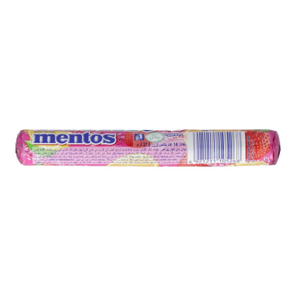 MENTOS CHEWY DRAGEES FRUIT 37.5 GM