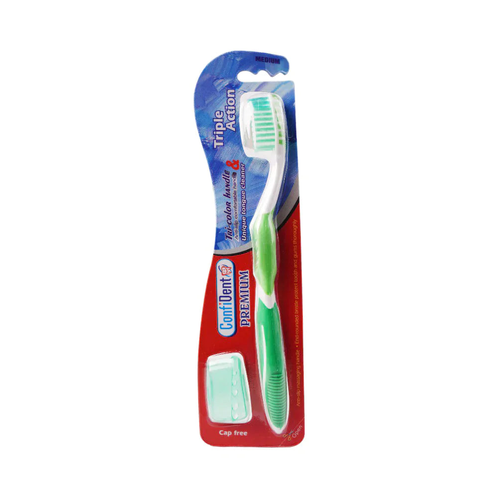 CONFIDENT TOOTH BRUSH PREMIUM TRIPLE ACTION MEDIUM