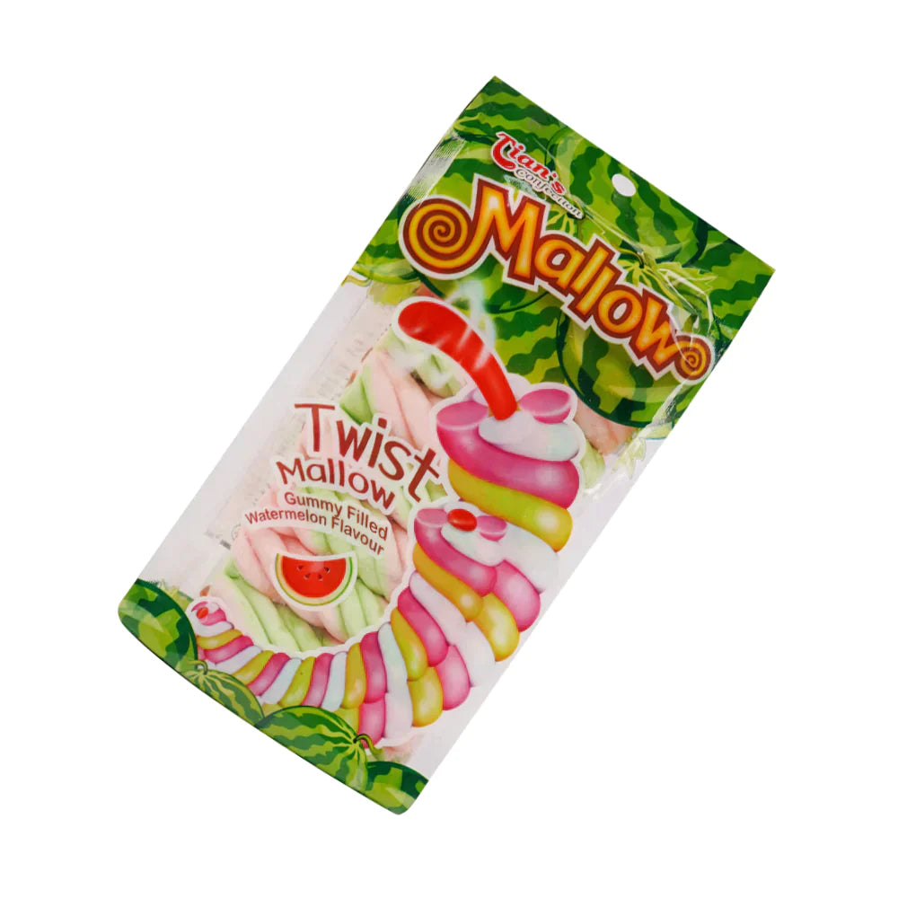 TIANS MALLOW WATERMELON TWIST GUMMY FILLED 120 GM