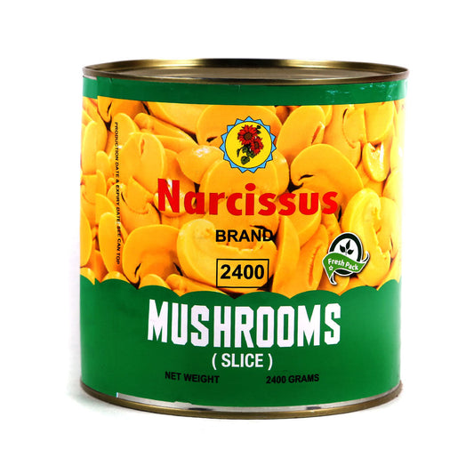 NARCISSUS MUSHROOMS SLICE TIN 2400 GM