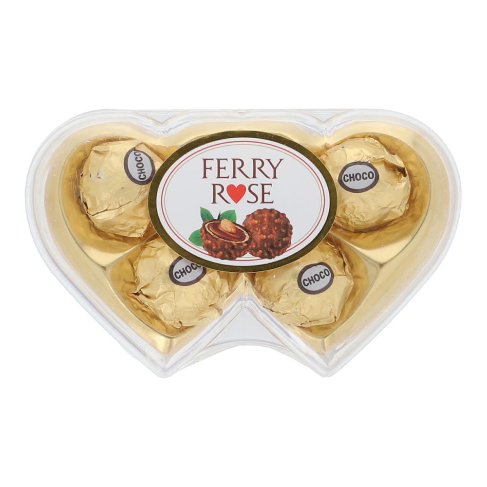 FERRY ROSE CHOCOLATE DOUBLE HEART SHAPE T-5 62.5 GM