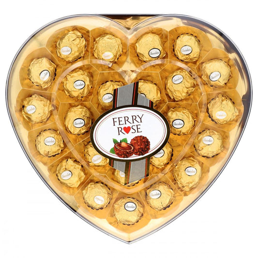 FERRY ROSE CHOCOLATE HEART T24 300 GM