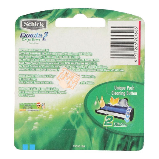 SCHICK EXACTA 2 SYSTEM RAZOR SENSITIVE REFILL PC