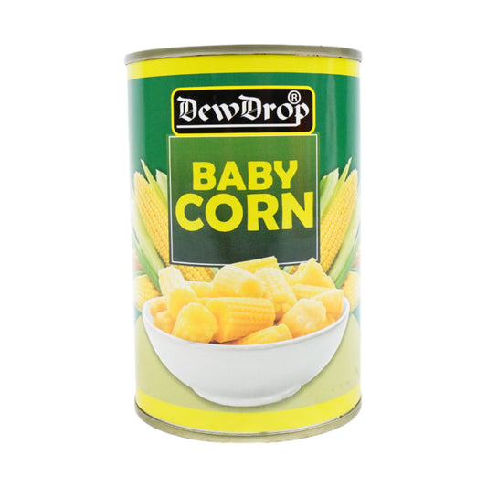 DEW DROP YOUNG BABY CORN TIN 380 GM BASIC