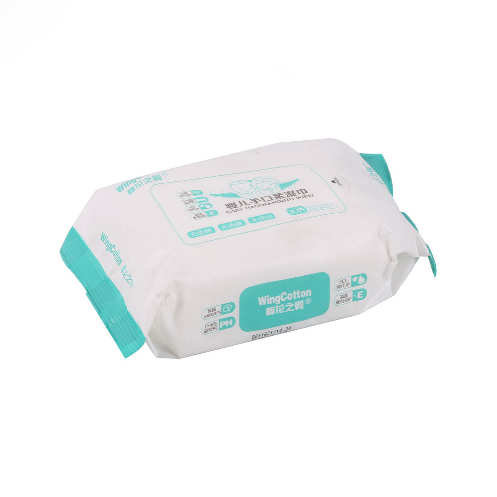 WING COTTON BABY HAND & MOUTH WIPES 30S MHZY0103