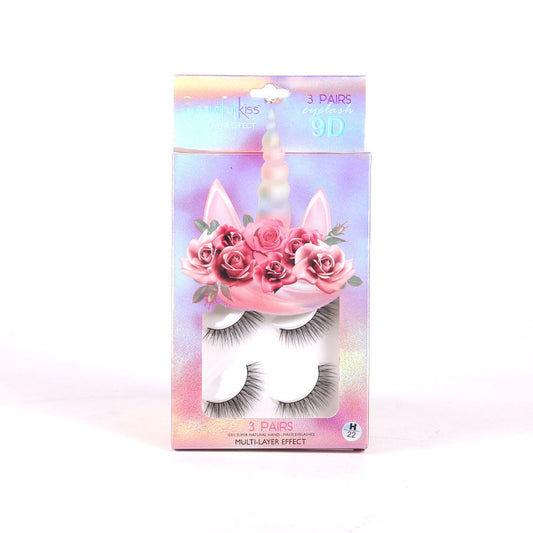 BEAUTIFUL KISS 9D EYE LASHES 3 PAIR PACK IR E-7387