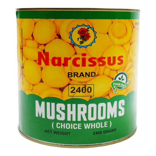 NARCISSUS MUSHROOMS CHOICE WHOLE TIN 2400 GM