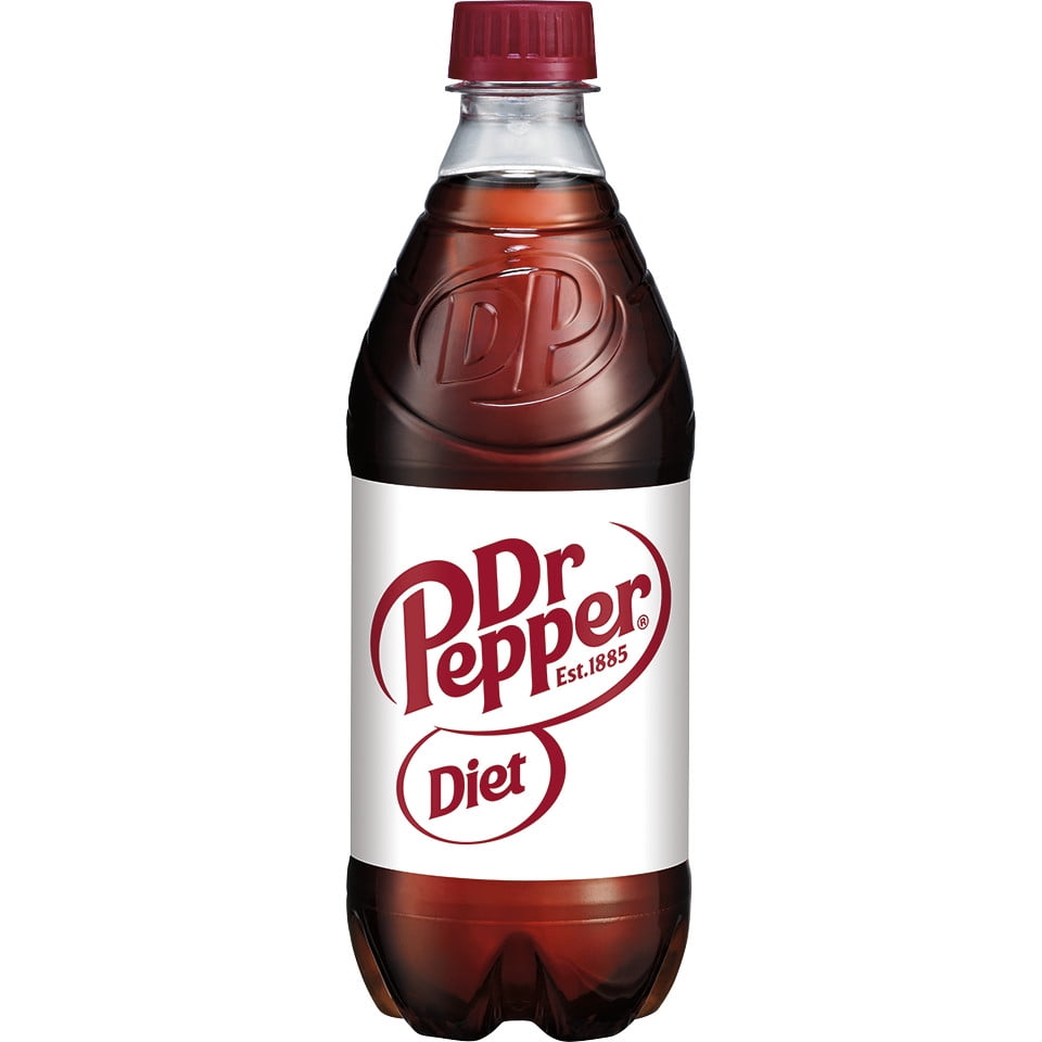 Diet Dr Pepper Soda Pop, 20 fl oz, Bottle