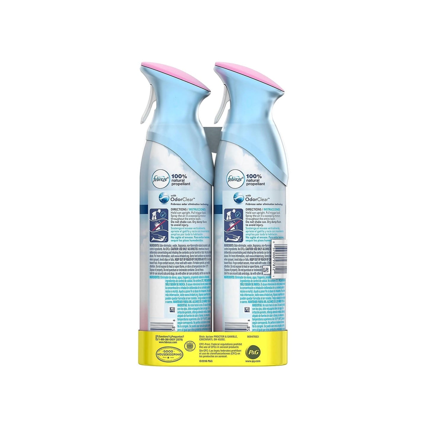 Febreze Odor-Fighting Air Freshener, with Downy Scent, April Fresh, Pack of 2, 8.8 fl oz each