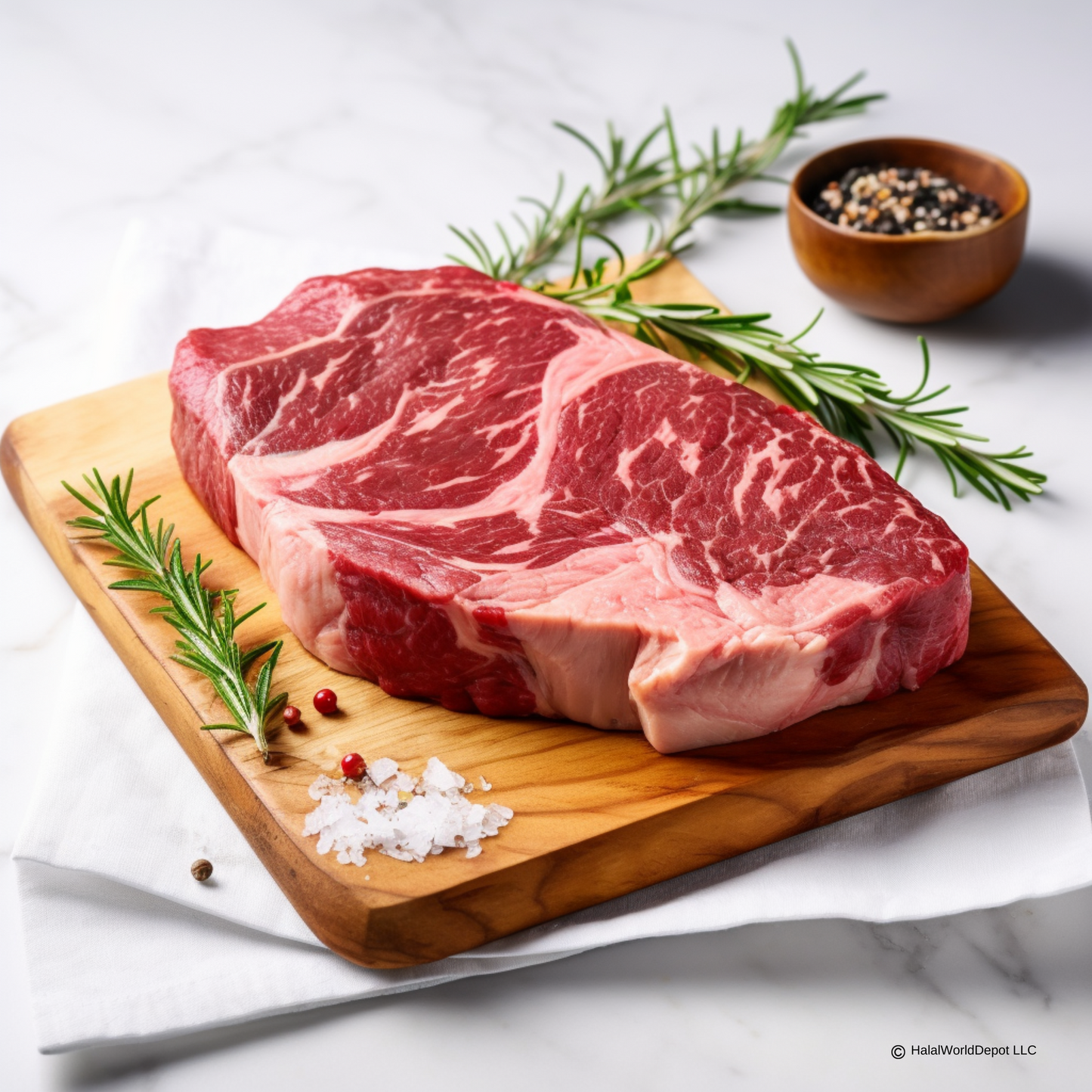 Halal Ribeye Steak | Sliced 1in Thick | Freshly Packaged | High Quality |