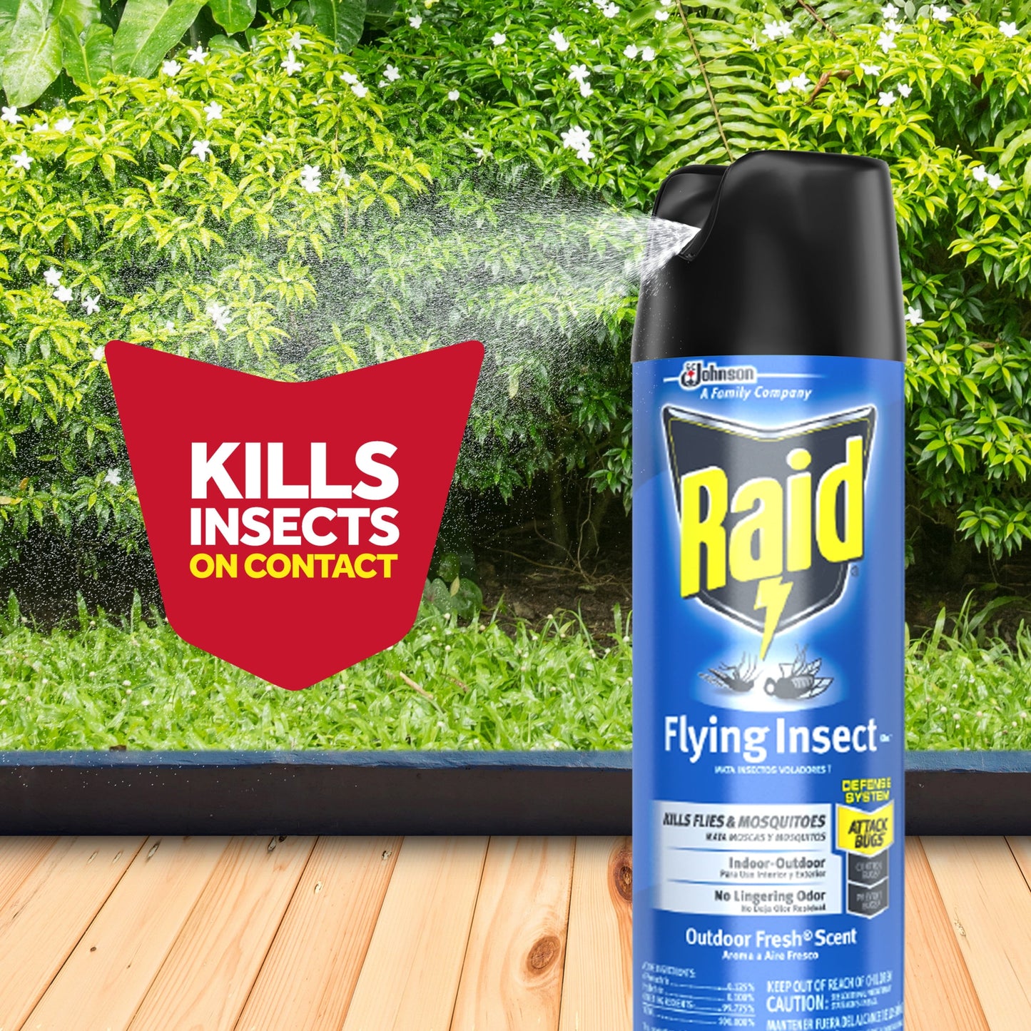 Raid Flying Insect Killer 7, Get Rid of Flies & Other Bugs Indoors & Out, 15 oz, 2 Count