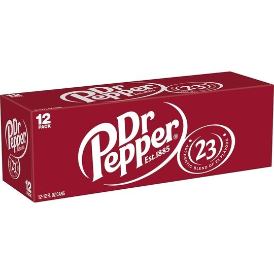 Dr Pepper Soda, 12 fl oz cans, 12 pack