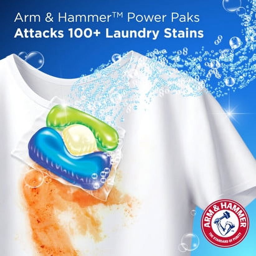 Arm & Hammer Plus OxiClean 5-in-1 Laundry Detergent Power Paks, 42 Count (Packaging may vary)