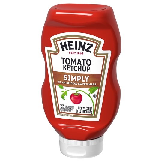 Heinz Simply Tomato Ketchup with No Artificial Sweeteners, 20 oz Bottle