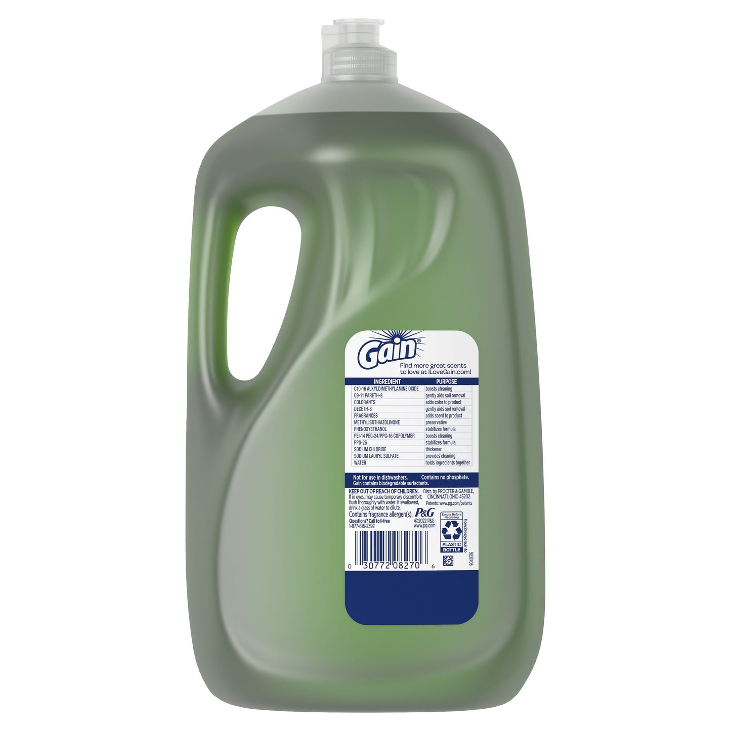 Gain Ultra Dishwashing Liquid Dish Soap, Original Scent, 90.0 fl oz