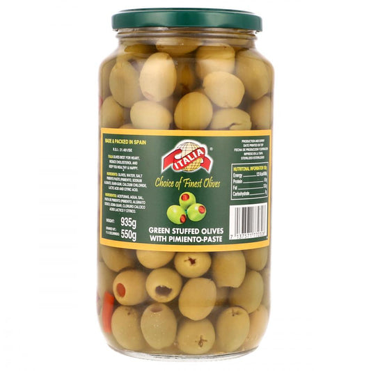 ITALIA GREEN OLIVES STUFFED 935 GM