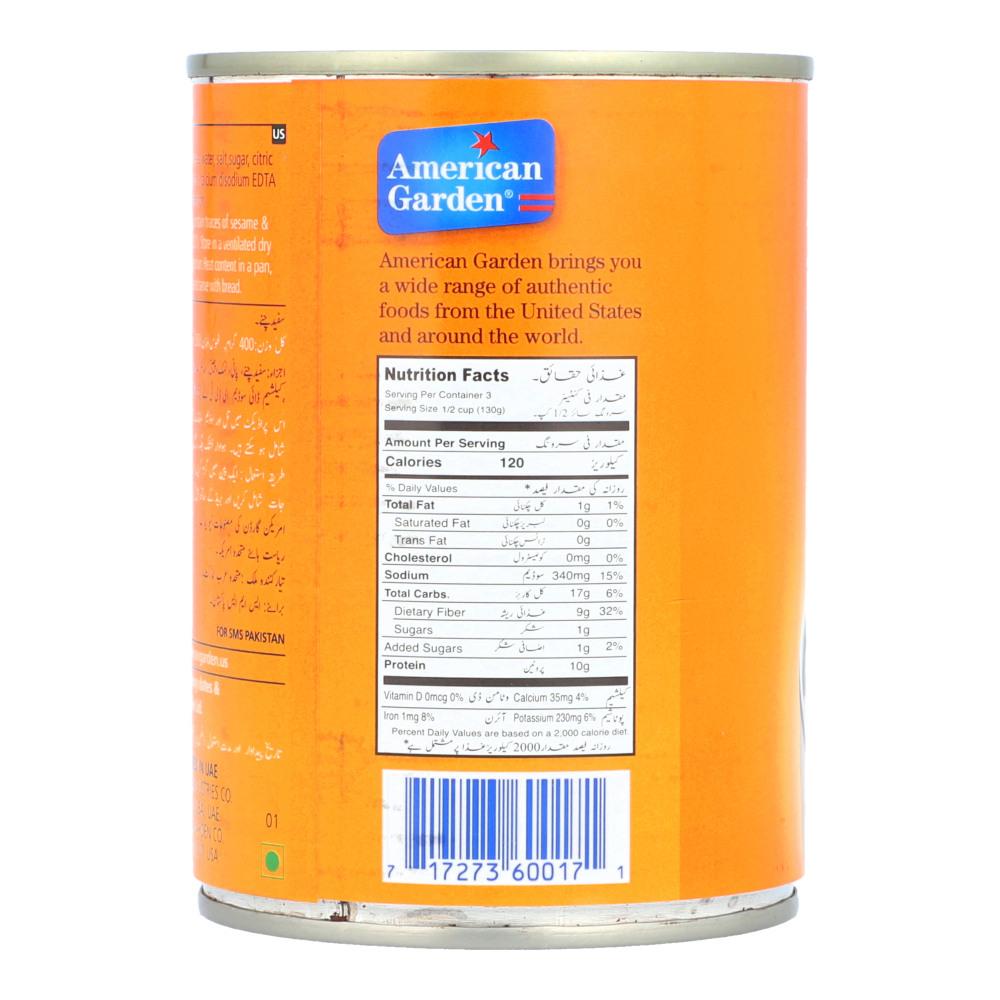 AMERICAN GARDEN CHICK PEAS CLASSIC TIN 400 GM