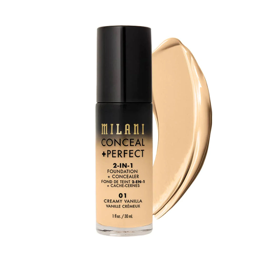 MILANI CONCEALER FOUNDATION 2 IN 1 01 CREAMY VANILLA 30 ML